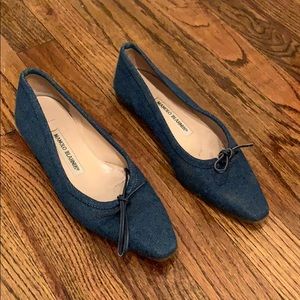 Vintage denim Manolo Blahnik’s - one of a kind!